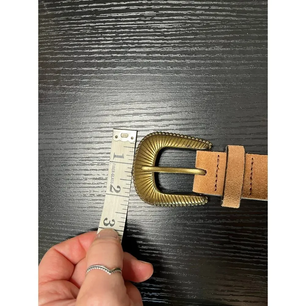 Vintage 90's-style Preppy Suede Leather Belt